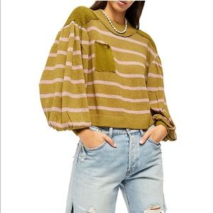 NEW Free People Between The Lines Pullover Sweater